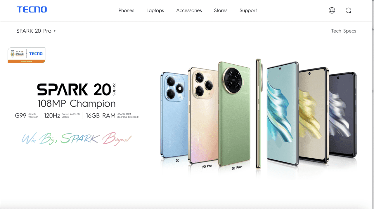 Tecno Mobile Rwanda Website